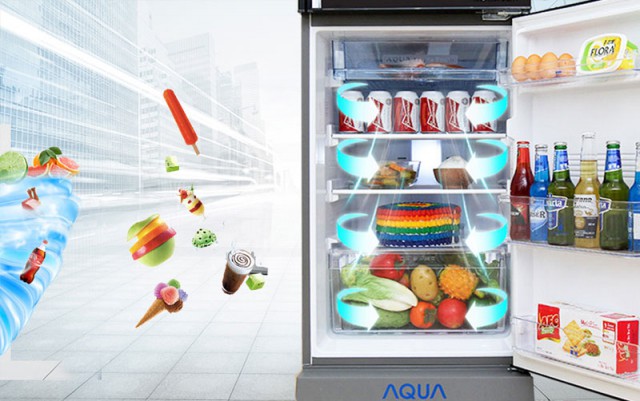 Tủ lạnh AQUA Inverter 281 lít AQR-I287BN