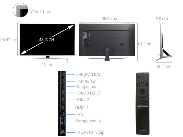 Smart Tivi Samsung 43 inch UA43MU6400