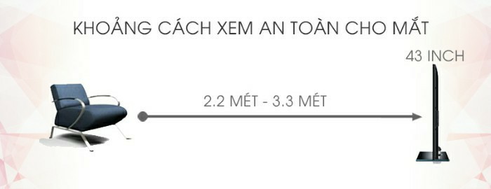 Tính khoảng cách để xem tivi không gây hại cho mắt