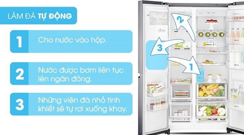 CÁCH SỬ DỤNG CHỨC NĂNG LÀM ĐÁ NHANH TRÊN TỦ LẠNH LG, HITACHI, SAMSUNG 2