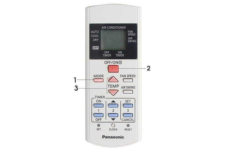 sử dụng điều khiển điều hòa panasonic