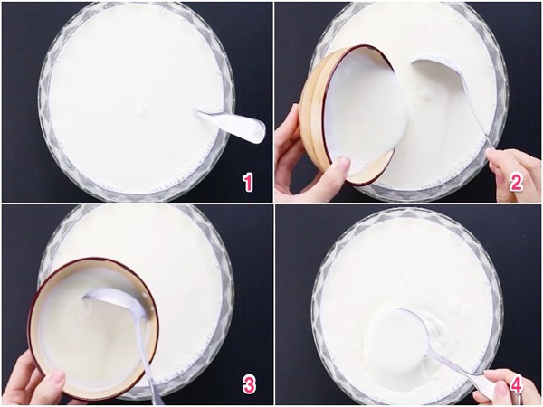 Cho sữa chua mồi vào hỗn hợp