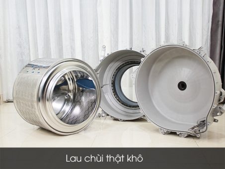 lau chùi thật khô