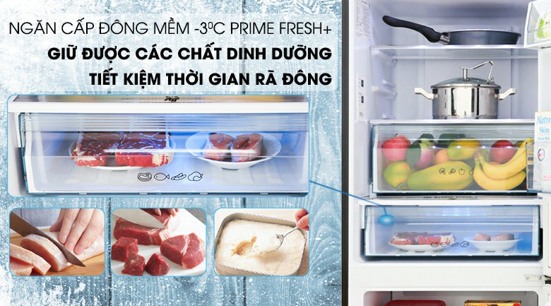 Tủ lạnh Panasonic với ngăn đông mềm Prime Fresh