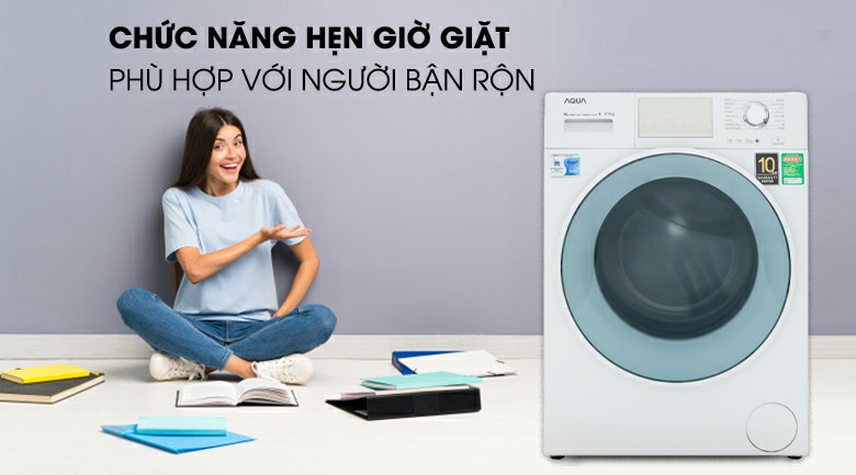 Máy giặt AQUA AQD-D850E W Inverter 8.5 kg 8