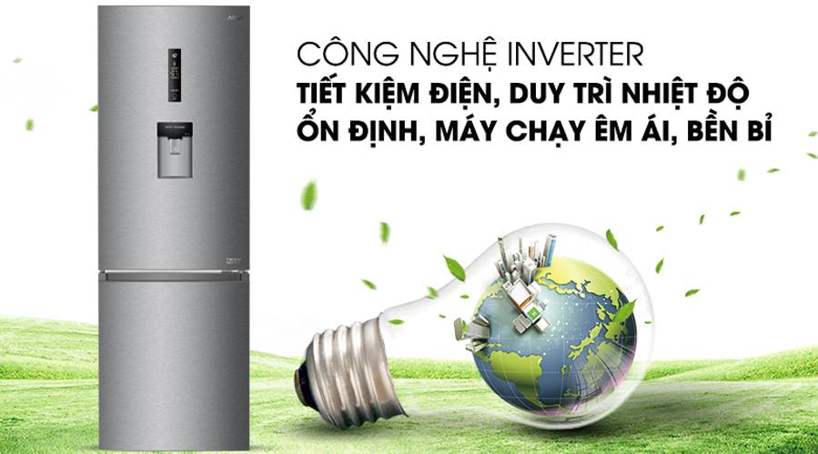 Tủ lạnh AQUA AQR-IW338EB SW Inverter 317 lít 3
