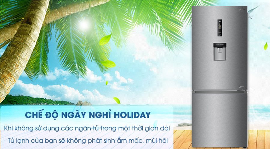 Tủ lạnh AQUA AQR-IW338EB SW Inverter 317 lít 8