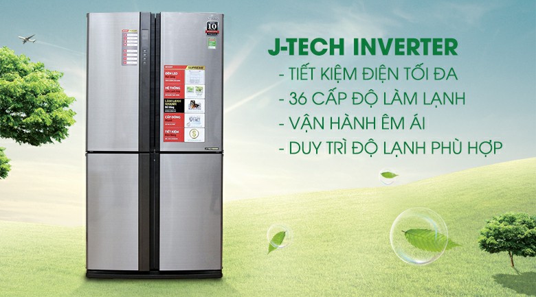 Tủ lạnh Sharp SJ-FX630V-ST Inverter 556 lít 8