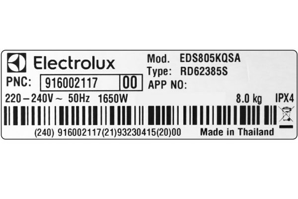 Máy sấy Electrolux EDS805KQSA 8 kg 4