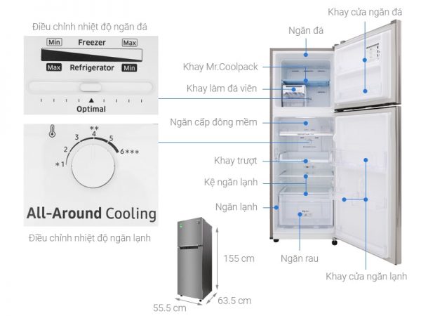 Tủ lạnh Samsung RT22M4033S8 4