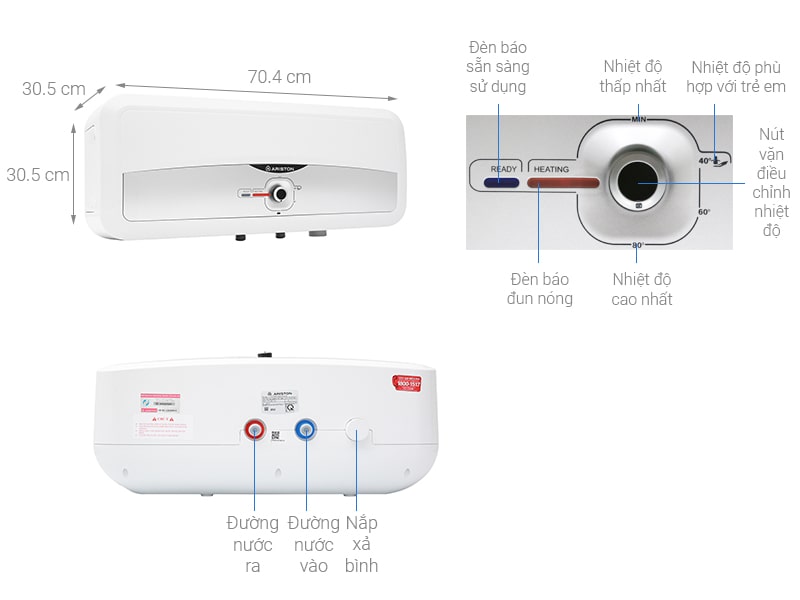Bình nóng lạnh Ariston SL2 30 RS AG 2