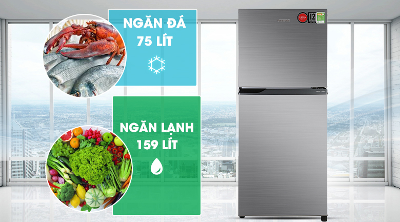 Tủ lạnh Panasonic Inverter 234 lít NR-BL26AVPVN dung tích lớn