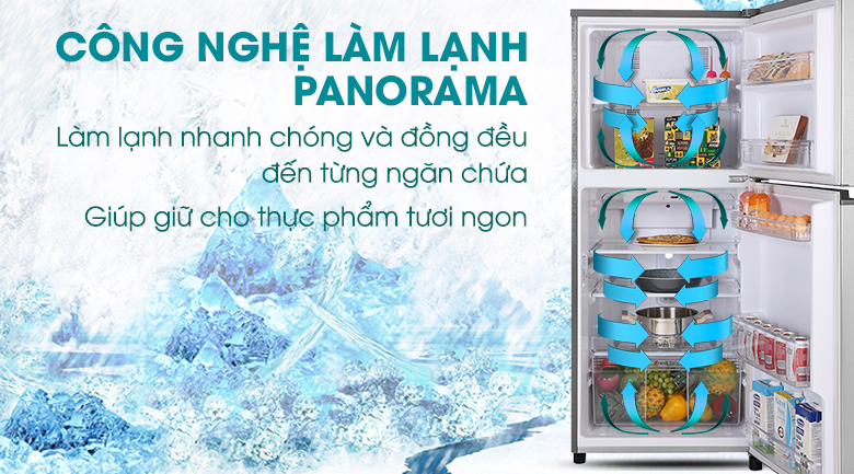 Tủ lạnh Panasonic Inverter 234 lít NR-BL26AVPVN công nghệ panorama