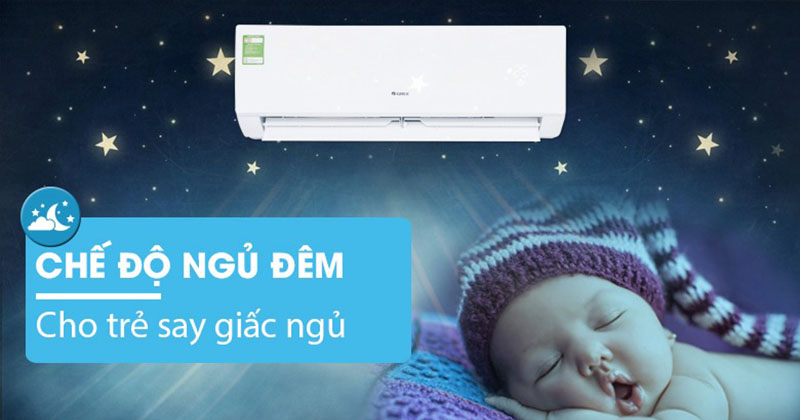Điều hòa Gree 1 chiều 12000 BTU GWC12IC-K3NNB2H chế độ ngủ đêm