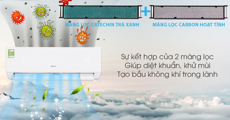 Điều hòa Gree 1 chiều 12000 BTU GWC12IC-K3NNB2H lọc khuẩn