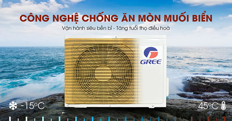 Điều hoà Gree 1 chiều 9000 BTU GWC09KB-K6N0C4 chống mòn
