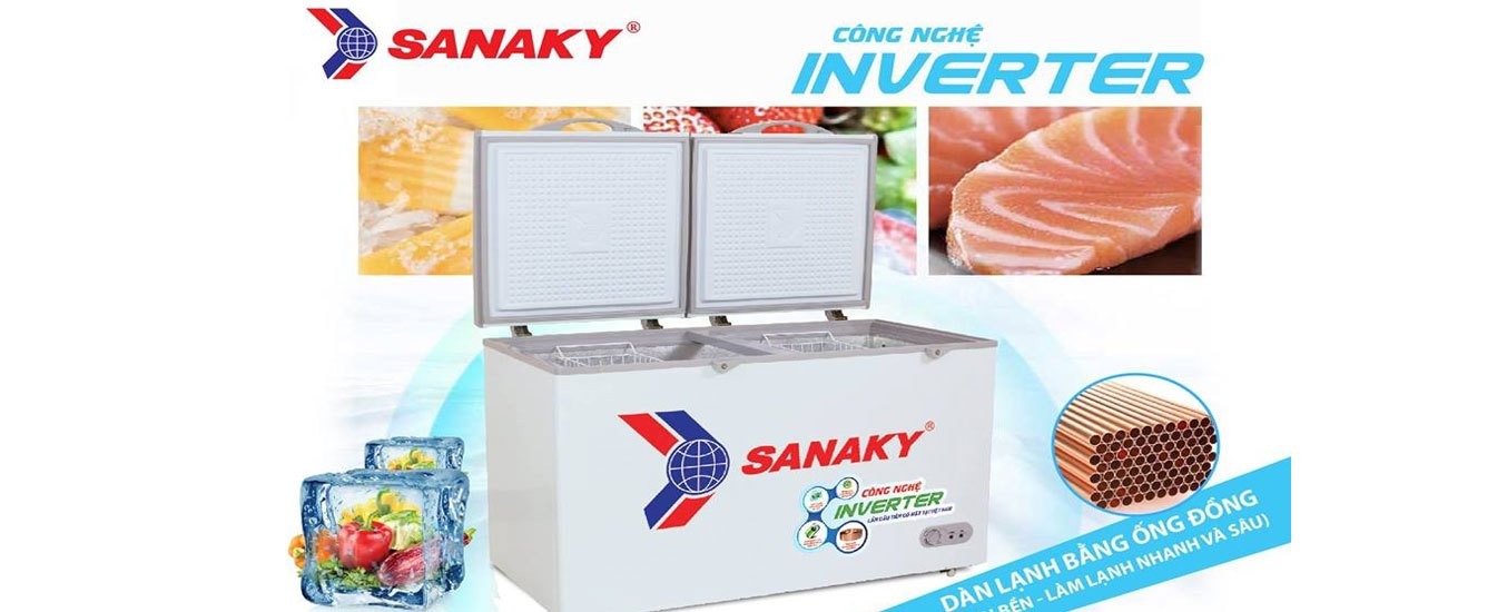 Tủ đông Sanaky Inverter 235 Lít VH-2899A4K độ bền cao
