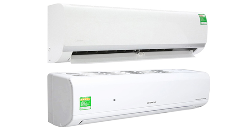 So sánh điều hòa Midea và Hitachi thiết kế