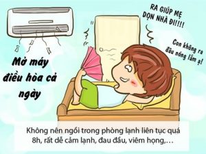 Mở điều hoà cả ngày