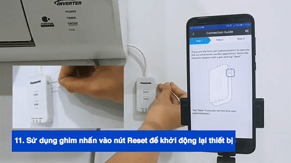 xác nhận tín hiệu đèn LED trên bộ chuyển đổi mạng nháy