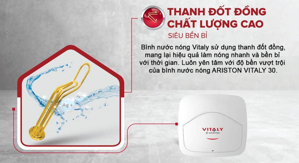 Bình nóng lạnh Ariston Vitaly 30 SLim 2.5FE 30 lít 4