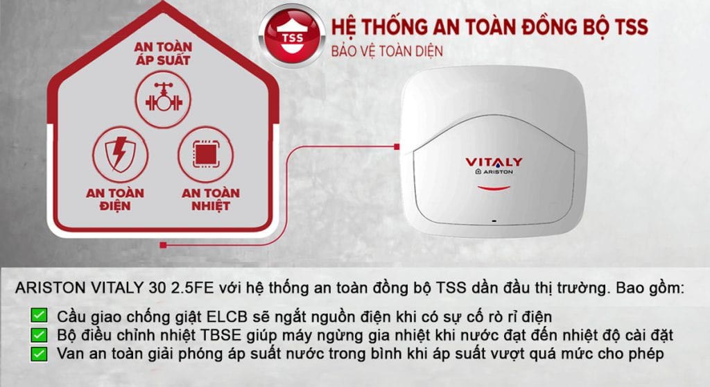 Bình nóng lạnh Ariston Vitaly 30 SLim 2.5FE 30 lít 5