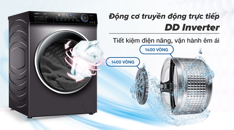 Máy giặt Aqua Inverter 10 kg AQD-DD1001G.PS 8
