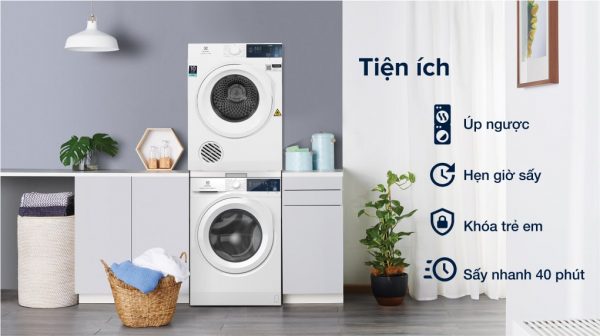 Máy sấy thông hơi Electrolux 8.5 kg EDV854J3WB 16