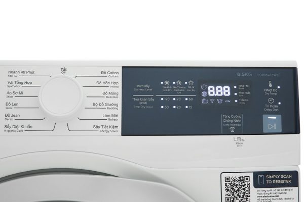 Máy sấy thông hơi Electrolux 8.5 kg EDV854J3WB 4
