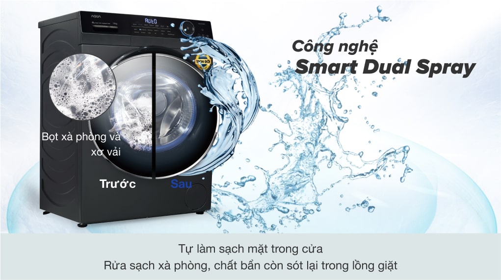Máy giặt Aqua Inverter 9 kg AQD- D902G BK 13