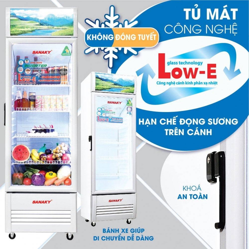 Tủ mát Sanaky inverter 350L VH358W3L 7
