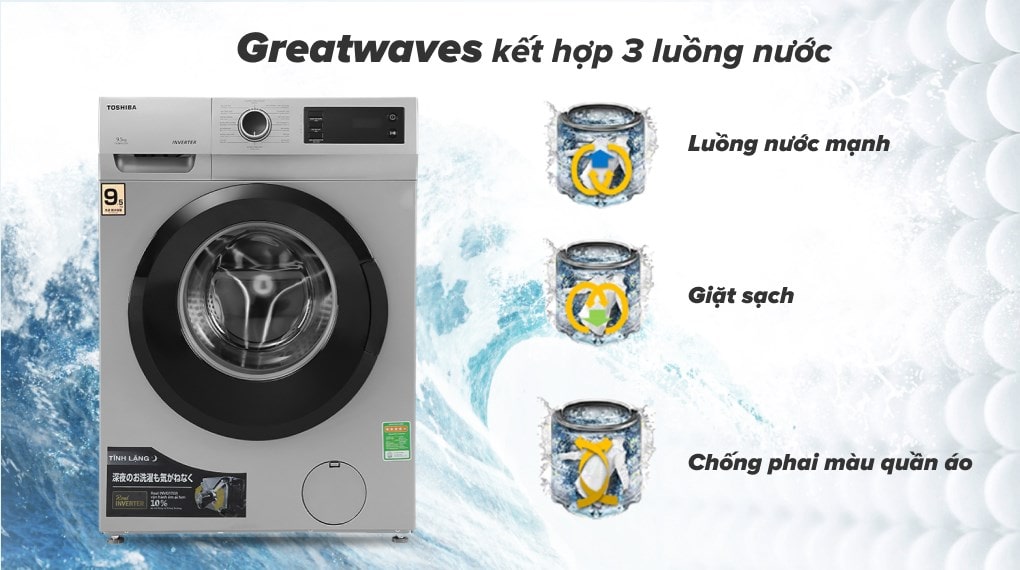 Máy giặt Toshiba Inverter 9.5 Kg TW-BK105S3V(SK) | Giá mới nhất