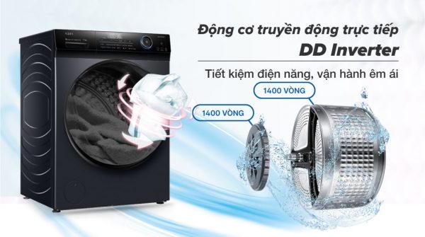 Máy giặt Aqua Inverter 10 kg AQD- DD1002G.BK 10