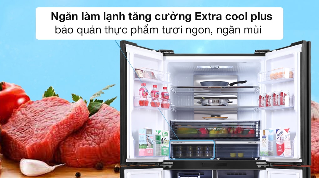 Tủ lạnh Sharp Inverter 525 lít SJ-FXP600VG-BK 8