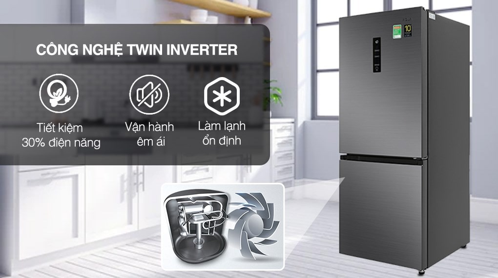 Tủ lạnh Aqua Inverter 260 Lít AQR-B306MA(HB) 15