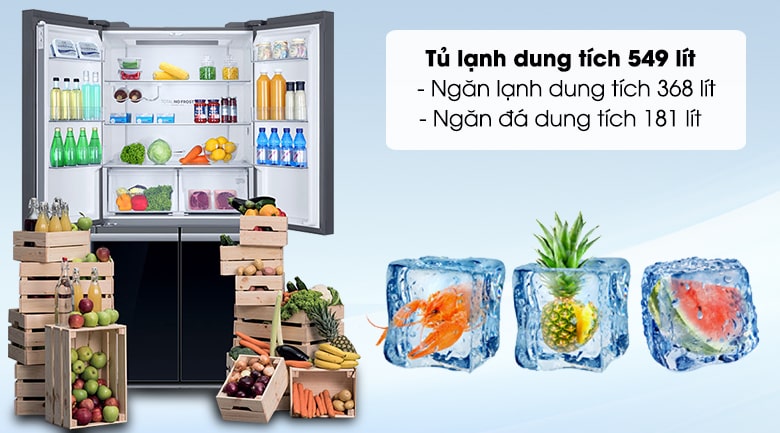 Tủ lạnh Aqua Inverter 549 lít AQR-IG636FM(GB) 4