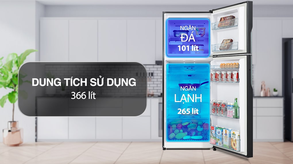 Tủ lạnh Hitachi Inverter 366 lít R-FVX480PGV9 GBK 4