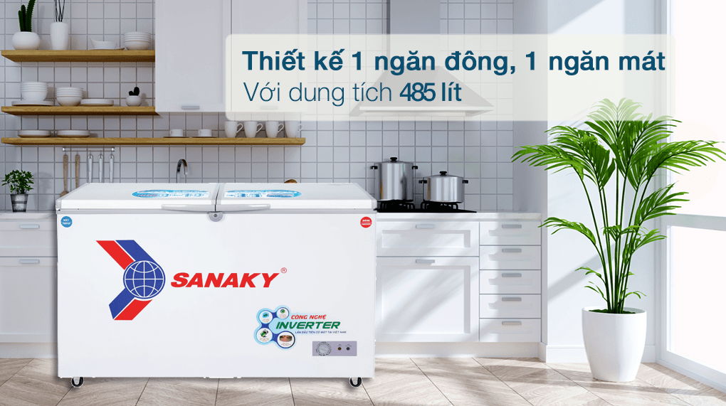 Tủ đông Sanaky Inverter 485 lít VH-6699W3 9-min