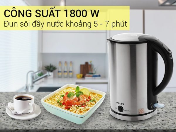 Bình đun siêu tốc giữ nhiệt Philips 1.7 lít HD9316 3-min