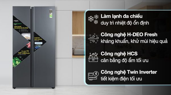 Tủ lạnh Aqua Inverter 646 lít AQR-S682XA(SLB) 12-min