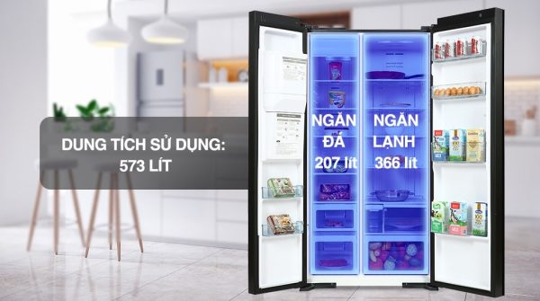 Tủ lạnh Hitachi Inverter 573 lít Side By Side R-SX800GPGV0 GBK 10-min