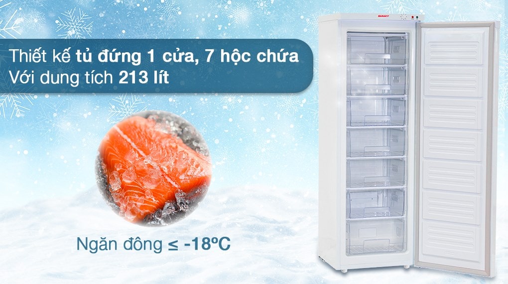 Tủ đông Sanaky 213 lít TD.VH230VD 8-min