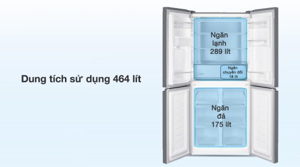 Tủ lạnh Hitachi Inverter 464 lít Multi Door HR4N7520DSWDXVN 22-min