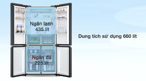 Tủ lạnh Aqua Inverter 660 lít Multi Door AQR-M727XA(GS)U1 12-min