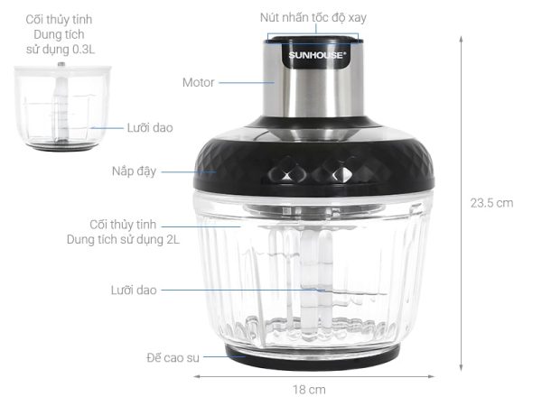 Máy xay thịt đa năng Sunhouse SHD5412 2-min