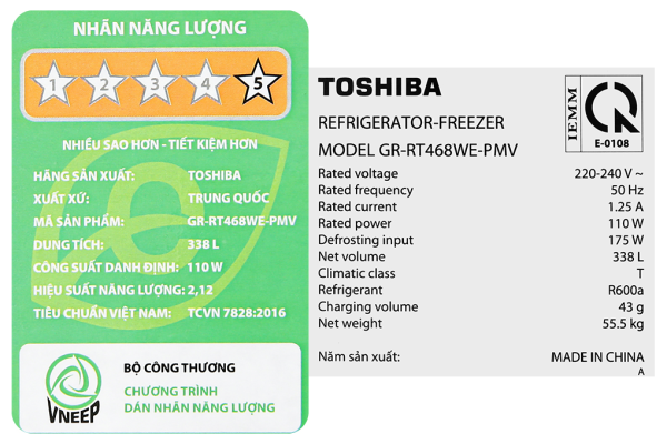 Tủ lạnh Toshiba Inverter 338 lít GR-RT468WE-PMV(58)-MM 13-min