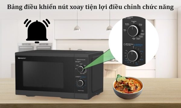 Lò vi sóng có nướng Sharp R-G251TV-BK 25 lít 14-min