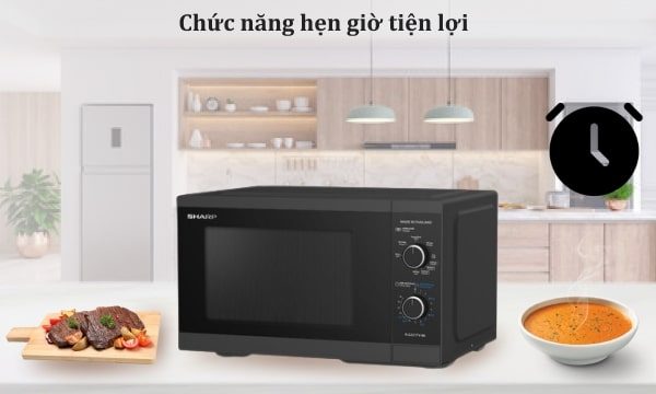 Lò vi sóng có nướng Sharp R-G251TV-BK 25 lít 15-min