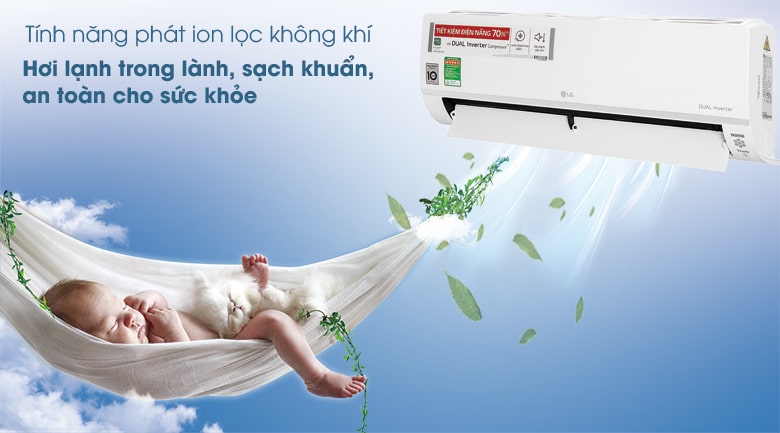 Điều hoà LG 1 chiều inverter 9000btu V10API1 15-min