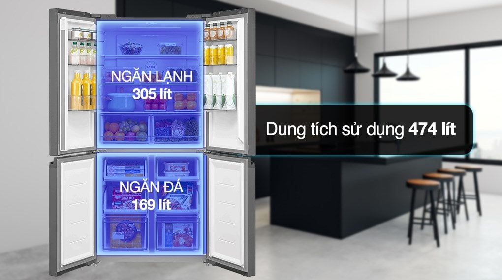Tủ lạnh Toshiba Inverter 474 lít Multi Door GR-RF611WI-PGV(22)-XK 17-min